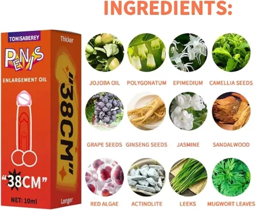 Miniatura 3 de Tonisaberey - Aceite de masaje ampliador con ingredientes de hierbas para ayudar a aumentar el tamaño, la circunferencia y la longitud, 0.34 onzas