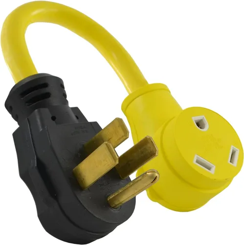 Miniatura 7 de Conntek 14340 Adaptador de Cable RV de 30 Amperios a 15/20 Amperios, Amarillo y Azul