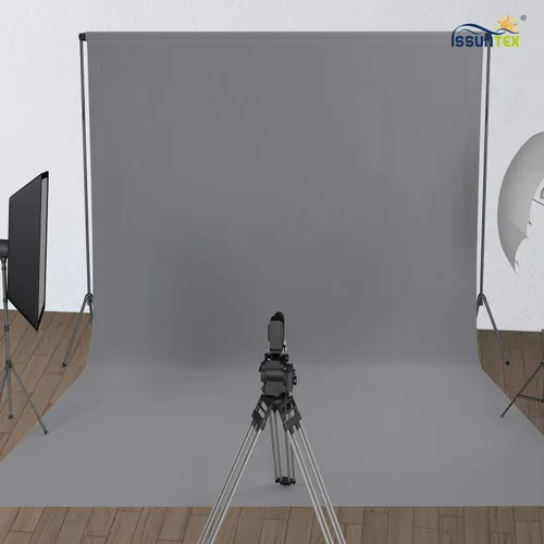 Miniatura 2 de ISSUNTEX Telón de Fondo Gris de 5 x 6.5 pies, Estudio Fotográfico, Pantalla Plegable de Alta Densidad para Fotografía de Video y Televisión