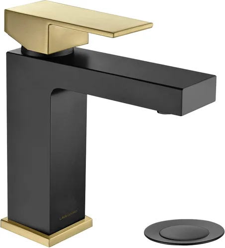 Miniatura 11 de Lava Odoro Grifo de Baño de Un Solo Agujero, Grifo de Lavabo de Níquel Cepillado de Baño con Mango Único, Grifo de Lavabo con Drenaje Desplegable