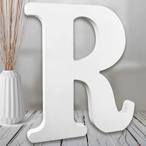 Miniatura 19 de AOCEAN MAGA Letras de madera blanca de 8 pulgadas, letras de madera sin terminar para pared, letras decorativas de pie en rodajas, decoración