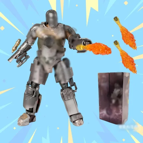 Miniatura 13 de LonullyMege MK46Ironman - Figuras de acción de 7 pulgadas, todas las articulaciones móviles, juguetes coleccionables, pintura metálica completa