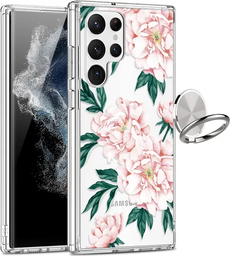 Miniatura 9 de Funda para Galaxy S22 Ultra, transparente para niñas y mujeres, resistente, a prueba de golpes, funda rígida para Samsung Galaxy S22 Ultra, azul