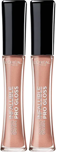 Miniatura 24 de L'Oreal Paris Maquillaje Infallible Brillo labial hidratante de 8 horas, Fiery, 0.21 onzas líquidas