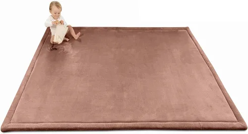 Miniatura 27 de Hakuna Matte - Alfombra de juego prémium para bebé de terciopelo coral ultrasuave con espuma viscoelástica, antideslizante, resistente al agua,