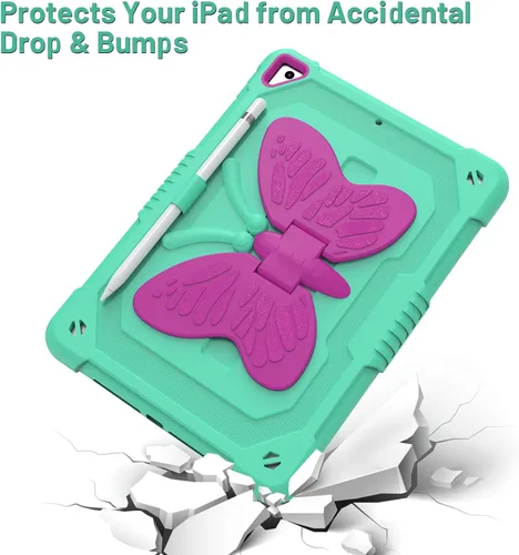 Miniatura 3 de Ambison Funda para iPad de 9ª/8ª/7ª Generación de 10.2 pulgadas con Protector de Pantalla de Vidrio, Cubierta Protectora Resistente a Prueba