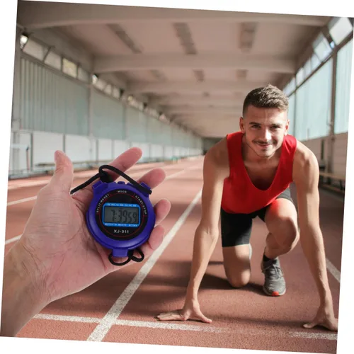 Miniatura 7 de POPETPOP Cronómetro deportivo digital con pantalla de fecha, temporizador de alta precisión para natación, correr, yoga, entrenamiento, cronómetro