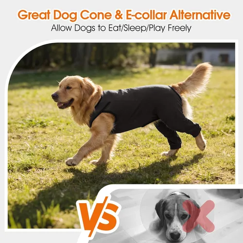 Miniatura 4 de Traje de recuperación para perros para piernas traseras, pantalones para perros para evitar lamer, manga para perros, piernas traseras y abdomen