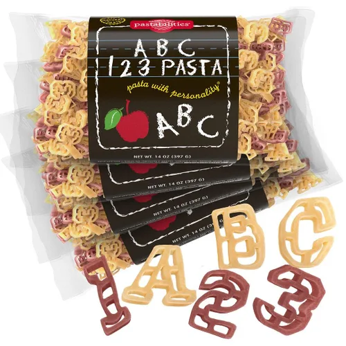 Miniatura 49 de Pastabilities Pasta con forma divertida para niños, sopa de fideos de dinosaurio, divertido dinosaurio con mezcla de sopa temática animal, pasta