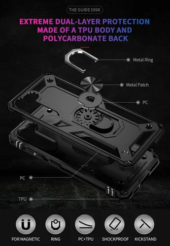 Miniatura 4 de ADDIT Funda S23 para Samsung Galaxy S23 de 6.1 pulgadas, con anillo de soporte, soporte ajustable, grado militar, protección resistente, a prueba
