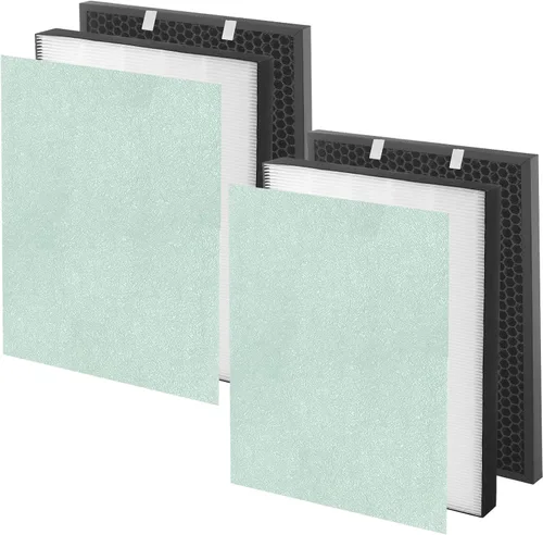 Juego de 2 filtros de repuesto Air400 True HEPA compatibles con purificador de aire Bissell Air400, filtros y prefiltros HEPA 2521, filtros de