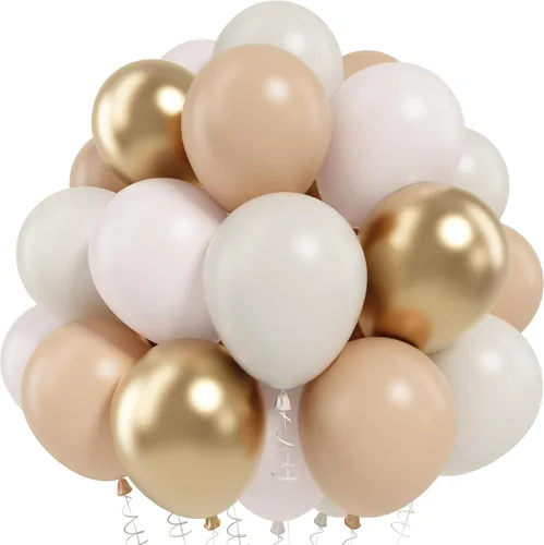 Miniatura 11 de Jobkoo Globos Azules y Blancos, 60 Pzs Globos de Látex Pastel Azul Bebé Plateado de 12 Pulgadas con Globos de Confeti Metálico Globos de Graduación