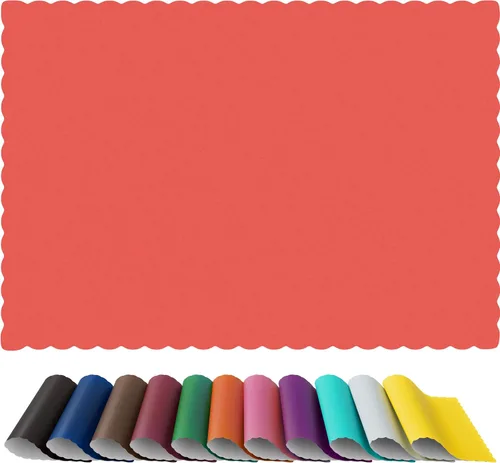 Miniatura 11 de Manteles individuales de papel, desechables, borde festoneado (50, negro)