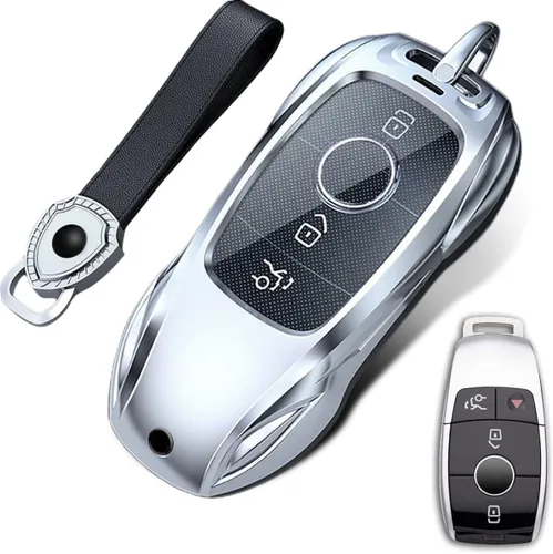 Miniatura 4 de Key Fob Case Cover Protection Keychain Compatible for Mercedes-Benz A-Class C-Class E300L C63 E63 A200 CLA CLS