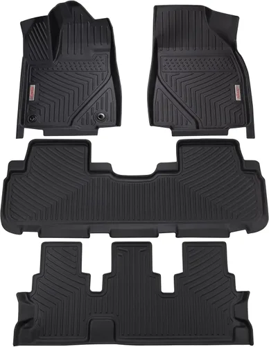 Alfombrillas para Toyota Highlander 7 asientos 2014-2019, accesorios de protección para todo tipo de clima, juego completo de forros personalizados,