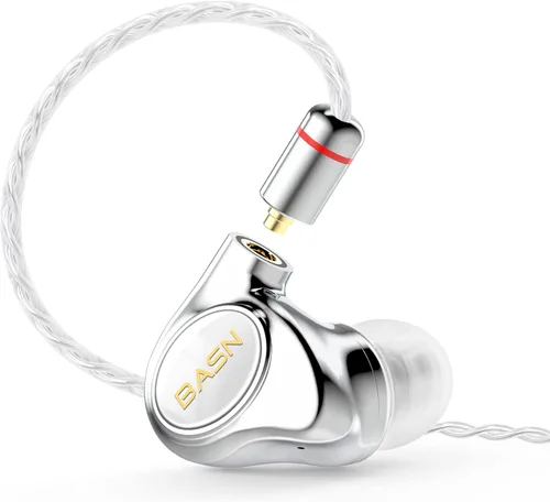 Miniatura 10 de BASN Metalen PRO 4 Drivers Auriculares intraurales para músicos, auriculares con cancelación de ruido y graves mejorados con carcasa de metal CNC