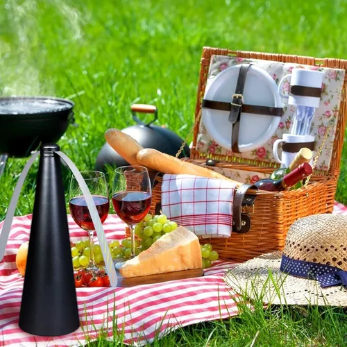 Miniatura 5 de 3 ventiladores para moscas al aire libre para mesas, para interiores y exteriores, para comidas, alimentos y moscas, mantienen las moscas alejadas