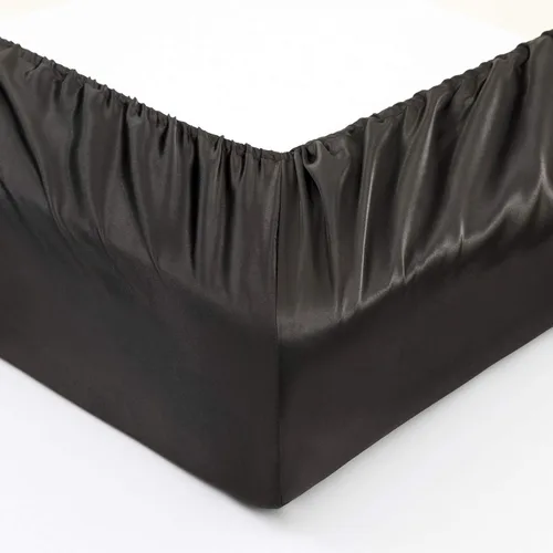 Miniatura 5 de P Pothuiny Sábana bajera de satén tamaño individual XL, solo 1 sábana bajera individual, funda de colchón extra suave de bolsillo profundo para cama