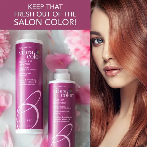 Miniatura 5 de Brocato Vibracolor Color Last Shampoo (32 oz Shampoo + Conditioner Duo) Color seguro para cabello teñido – Evita la decoloración y prolonga
