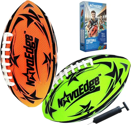 Miniatura 9 de Hydro Water Football - 9.25-Inch Mesh Outer with Rubber Bladder for All Ages - Pool, Lake, Beach Play Textured Grip with Real Laces Includes
