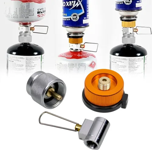 Miniatura 11 de Kit de Adaptador de Recarga de Gas RULLINE para Estufas de Camping - Juego de Adaptador de Recarga de Botella de Válvula EN417 Lindal para Tanques
