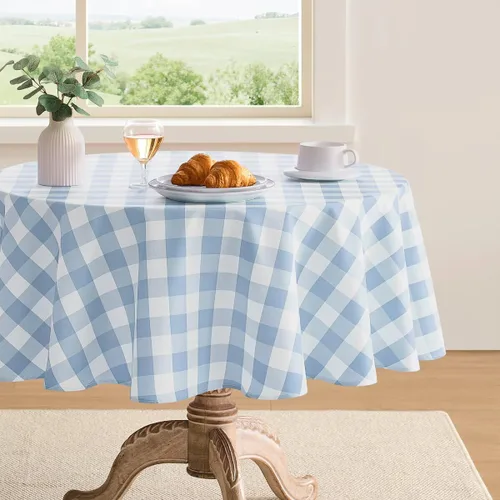 Miniatura 12 de Mantel a cuadros rectangular de gingham, impermeable, sin arrugas, manteles de búfalo a cuadros para mesa, lavables para comedor, fiestas y picnic