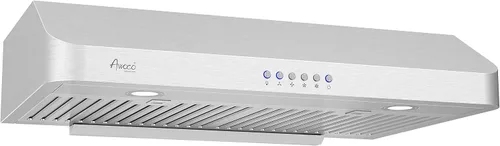 Awoco RH-C06 - Campana de acero inoxidable de 6 pulgadas y 4 velocidades para usar debajo del gabinete, 900 CFM, con luces, 30, 36 y 42 pulgadas