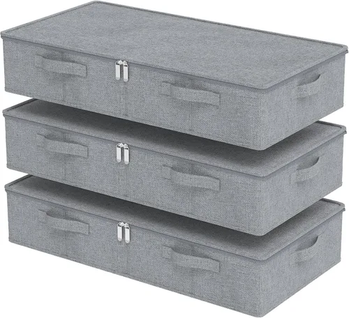Miniatura 8 de Contenedor de almacenamiento debajo de la cama, contenedores plegables debajo de la cama, organizadores de armario con tapa para organizar ropa