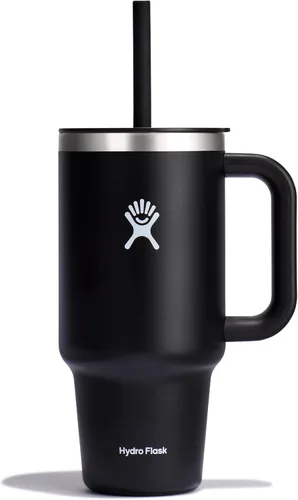 Miniatura 68 de Hydro Flask Vaso de Viaje con Asa, Tapa y Pajita - Acero Inoxidable Aislado en 24 Oz Aloe