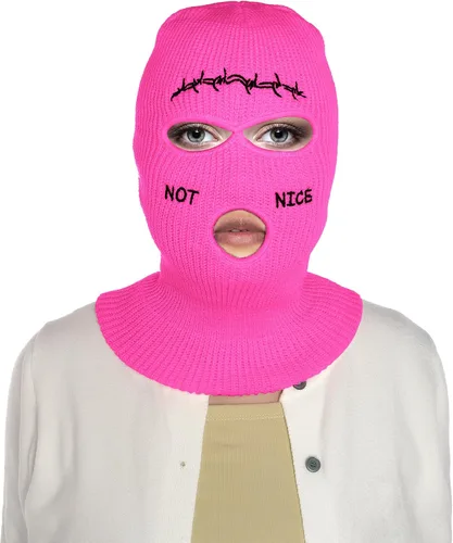 Miniatura 6 de choyaxo 3 Hole Ski Mask Full Face Cover Knitted Balaclava for Men Women Winter Outdoor Sports