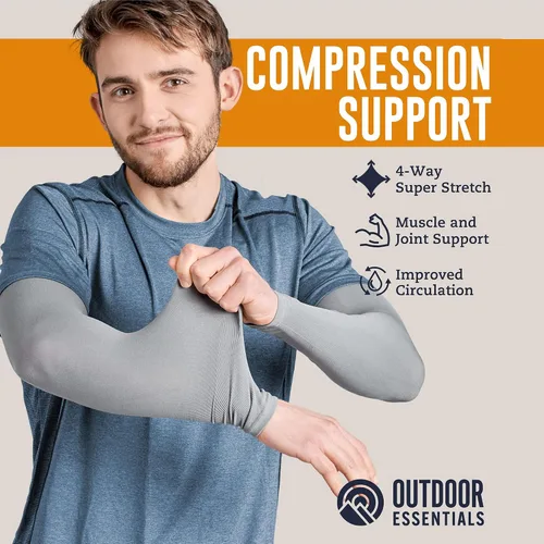 Miniatura 34 de Mangas de compresión de enfriamiento para hombres y mujeres, con protección solar UV UPF 50, paquete múltiple, mangas protectoras de brazos