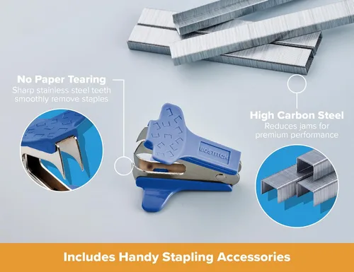 Miniatura 9 de Bostitch Office - Engrapadora de servicio pesado de 40 hojas con 1250 grapas y removedor de grapas, tamaño de engrapadora pequeña, cabe en la palma