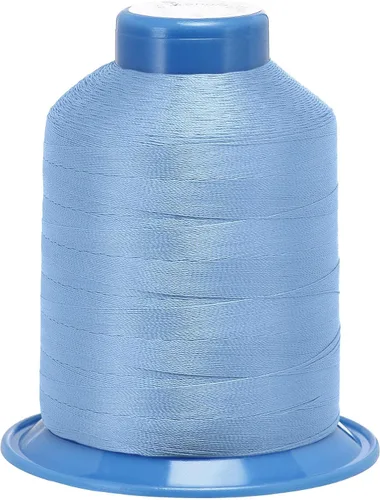 Miniatura 11 de uxcell Hilo de coser de poliéster extrafuerte de 1312 yardas, hilo de tapicería de 210D/0.013 in para costuras manuales y a máquina (azul)