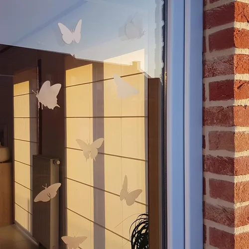 Miniatura 4 de Protección para ventanas - Calcomanías anticolisión para evitar golpes de personas y pájaros en el cristal de la ventana - Juego de 18 calcomanías