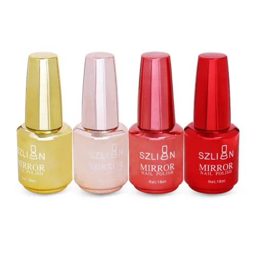 Miniatura 7 de Esmalte de uñas metálico, esmalte de uñas de medio espejo, efecto espejo, de larga duración, hermosa decoración de uñas brillante, secado rápido