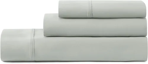 Miniatura 20 de UGG Juego de sábanas refrescantes de lujo de 4 piezas para cama King, con bolsillos profundos, ropa de cama prémium con 2 fundas de almohada, Blanco