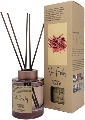 Difusor de varillas de sándalo de 4.1 fl oz – Fragancia cálida para el hogar, aromaterapia, fragancia de larga duración, regalo de decoración de