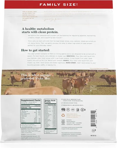 Miniatura 2 de Natural Force Proteína de suero en polvo – Chocolate, 5 libras – Orgánico alimentado con pasto, puro, apto para dieta cetogénica y paleo, bajo