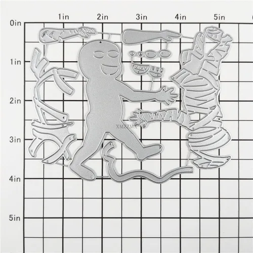 Miniatura 3 de Shadow Halloween Mummies - Troqueles de corte de metal para hacer tarjetas, kit de troqueles en relieve de papel, suministros de bolsillos