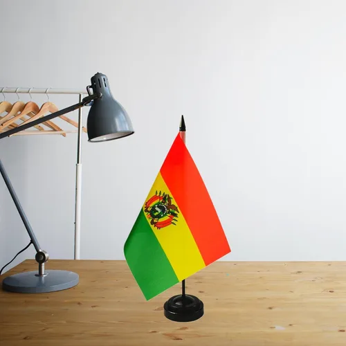 Miniatura 2 de Bandera de escritorio de Bolivia de 8 x 5 pulgadas, juego de bandera boliviana, bandera de mesa de Bolivia, bandera de oficina boliviana, decoración