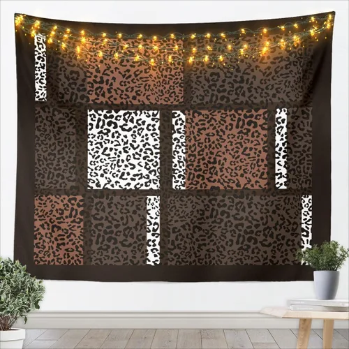 Miniatura 4 de Castle Fairy Tapiz con estampado de leopardo, guepardo africano, tapices para colgar en la pared de la habitación, piel de animal salvaje gris