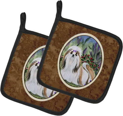 Miniatura 223 de Caroline's Treasures SS8617PTHD - Juego de soportes para ollas de cocina resistentes al calor, almohadillas calientes para horno para cocinar, Husky