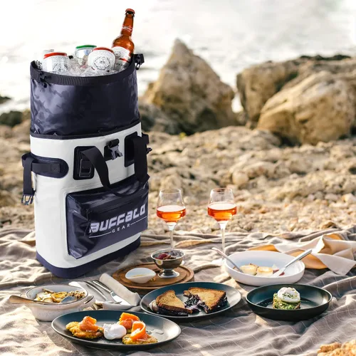Miniatura 6 de Buffalo Gear Mochila enfriadora de 18 L, 30 L, a prueba de fugas, para camping, enfriador, enfriador, para picnic, playa, senderismo, parque, pesca