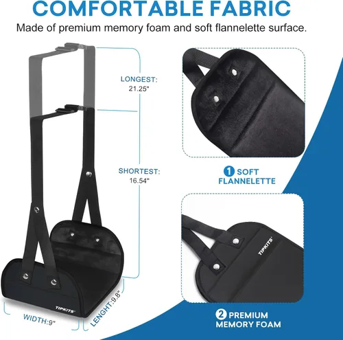 Miniatura 7 de 2 Pack Foot Hammock for Plane Travel with Comfortable No Clashing Base, Portable Foot Rest Made with Premium Memory Foam, Airplane Footrest Travel