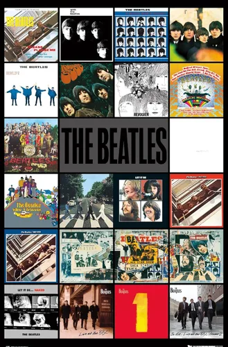 Trends International 24 x 36 The Beatles - Póster de pared de álbumes, 24 x 36 pulgadas, versión premium sin marco