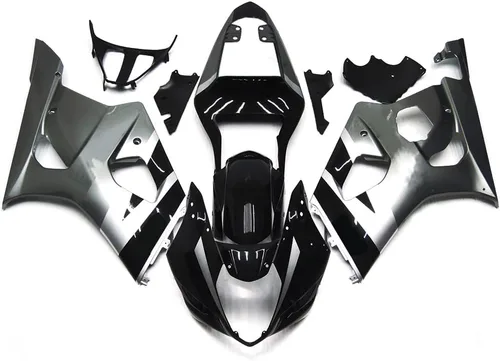 Motocicleta brillante negro gris carenado completo apto para Suzuki GSXR1000 2003 2004 K3 03 04 GSX-R1000 ABS plástico inyección molde carrocería