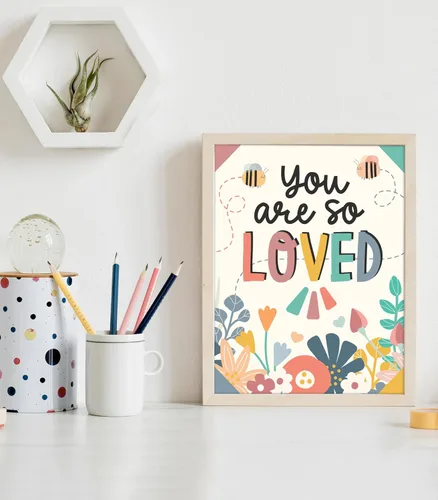 Miniatura 4 de Carson Dellosa Education We Belong - Pósteres de 12 piezas, arte de pared motivacional de 8.5 x 11 pulgadas con arco iris y afirmaciones positivas