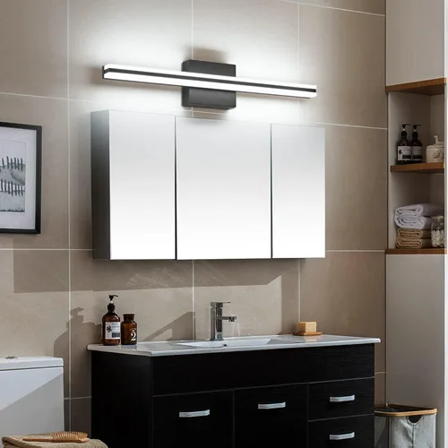 Miniatura 31 de SOLFART Luces de tocador de baño sobre espejo 14W 60 cm Luz de baño moderna negra 6000K ND