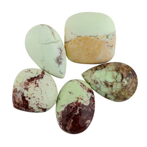 Miniatura 9 de CRYSTALIS Al por mayor 5 piezas de piedra preciosa natural K2 jaspe suelta en bruto, cabujones para hacer joyería, piedras pulidas de chakra