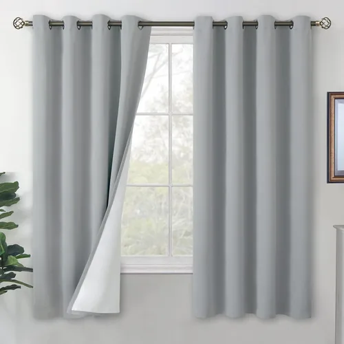 Miniatura 20 de BGment Cortinas opacas cortas de 30 pulgadas de largo, 2 paneles de cortinas 100% de oscurecimiento de la habitación para ventanas pequeñas